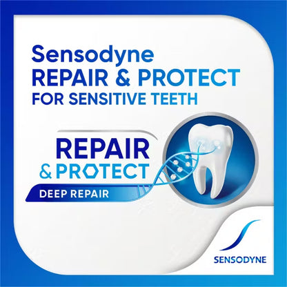 4 x 100g Sensodyne Repair & Protect Whitening Toothpaste Oral Dental Health Care