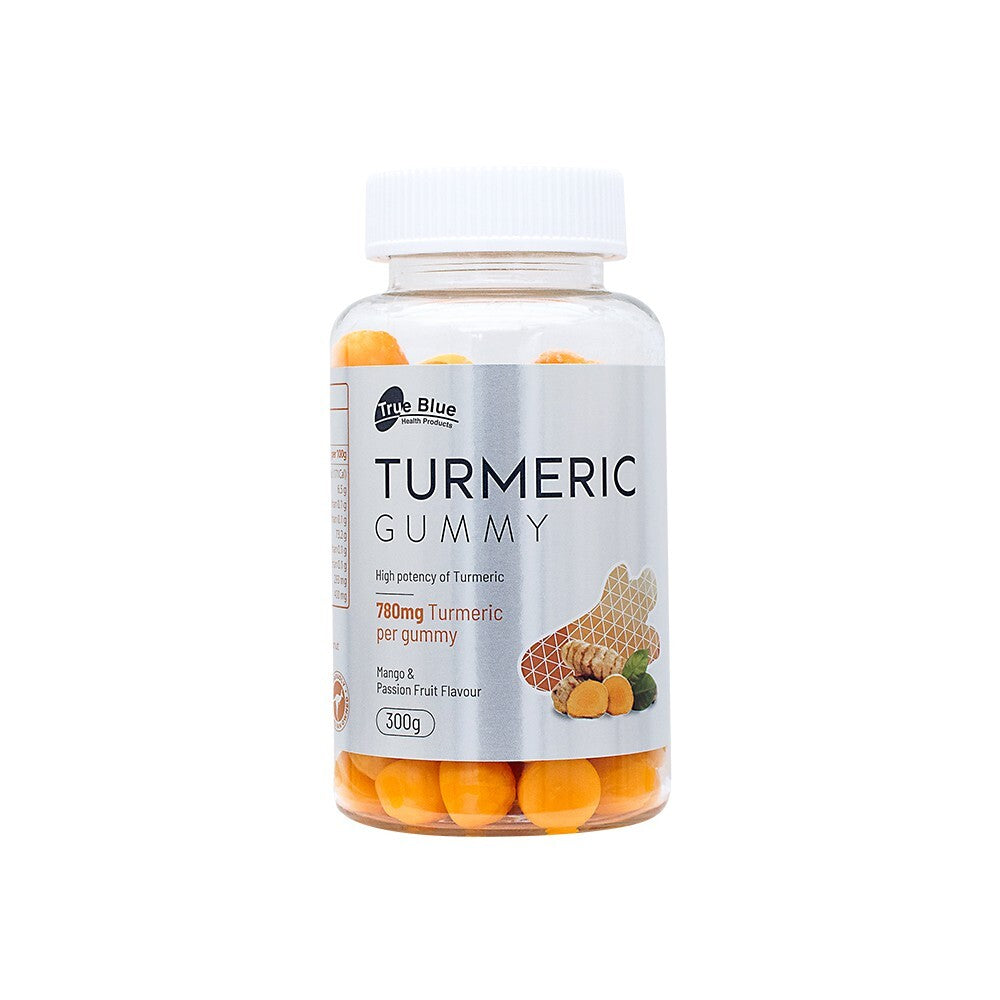 True Blue High Of Potency 780mg Turmeric Gummy Mango Passion Fruit Flavour 300g