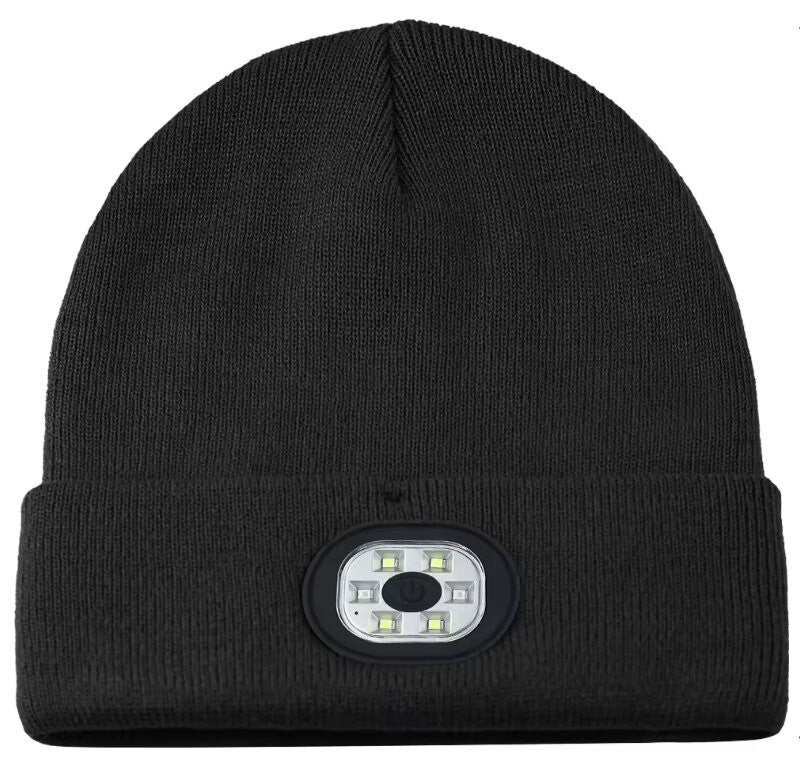 ZONSUSE 2-in-1 Winter Unisex Bluetooth Music Beanie Knitted Hat 6 LED Headlight