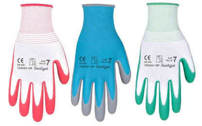 Groupe BBH Latex Foam Comfort Grip Breathable Durable Gardening Gloves for Women