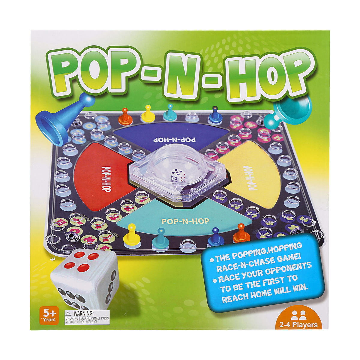 Pop N Hop Trouble popomatic Traditional Family Fun Strategy Board Game 4 Players