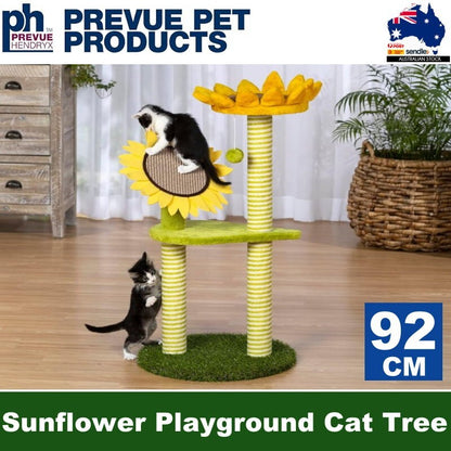 Kitty Power Paws 92cm Sunflower Playground Luxurious Cat Tree for Lounging, Play