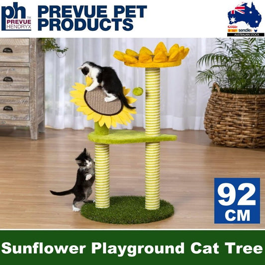 Kitty Power Paws 92cm Sunflower Playground Luxurious Cat Tree for Lounging, Play