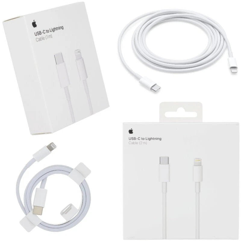 GENUINE Apple 20W Power Adapter / USB-C to Lightning or USB-C Charge Cable