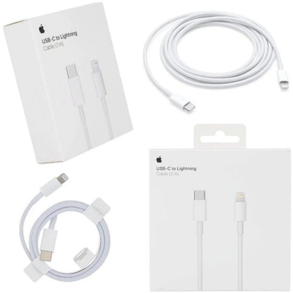 GENUINE Apple 20W Power Adapter / USB-C to Lightning or USB-C Charge Cable