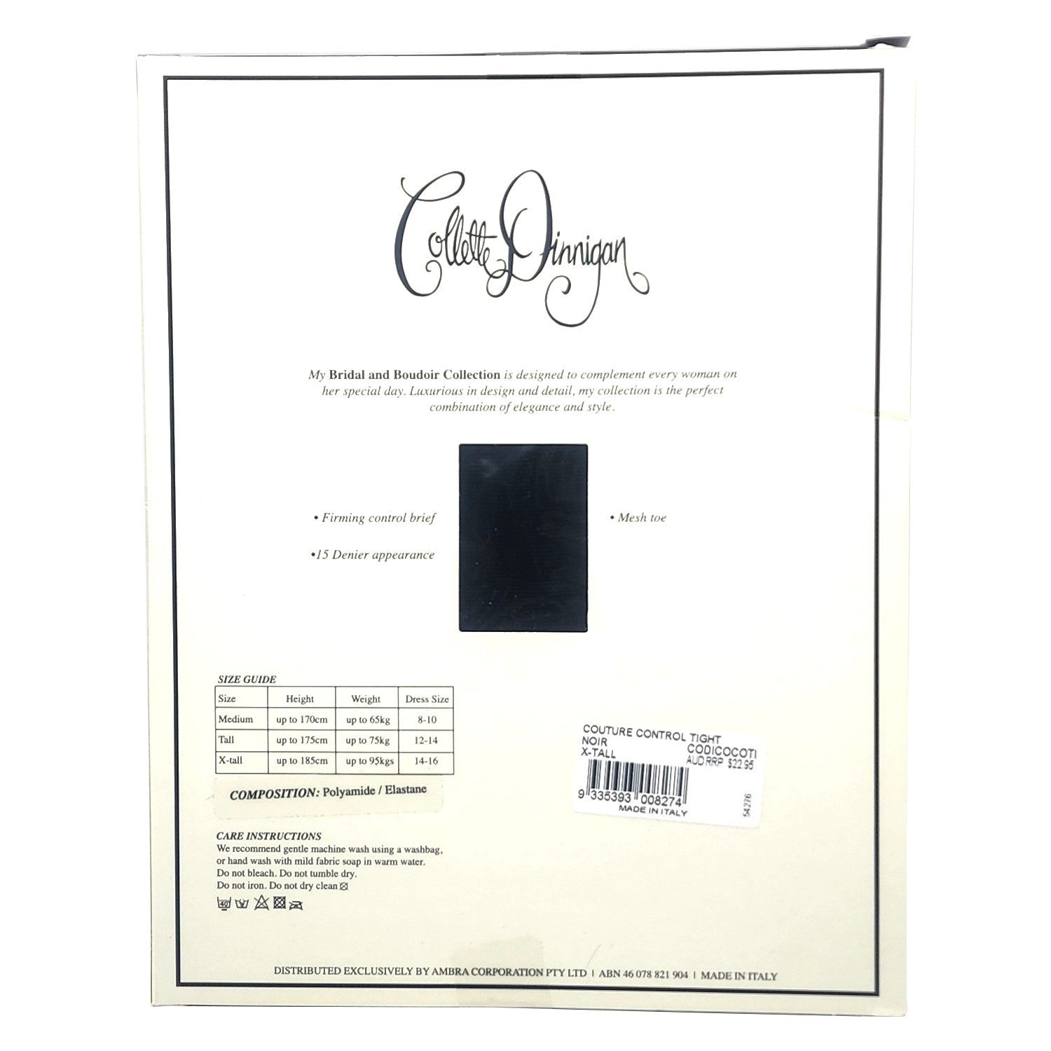 Brand New Collette Dinnigan Bridal & Boudoir Noir Couture Control Tight Mesh Toe