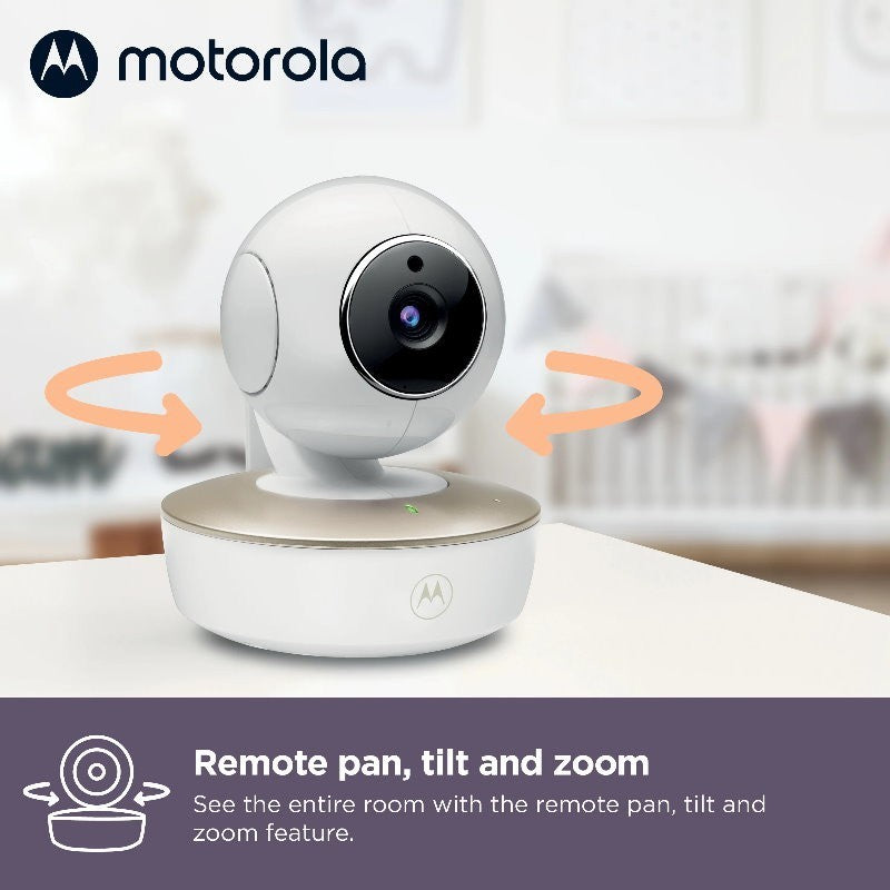 Motorola VM855 Connect 5" Portable Wi-Fi Video Audio Baby Monitor w/ Crib Mount