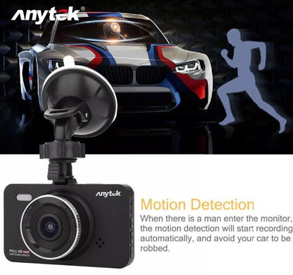 Anytek A78 Car Dash Cam Full HD 1080P Car DVR 170° w/ 24 Hour Parking Monitoring