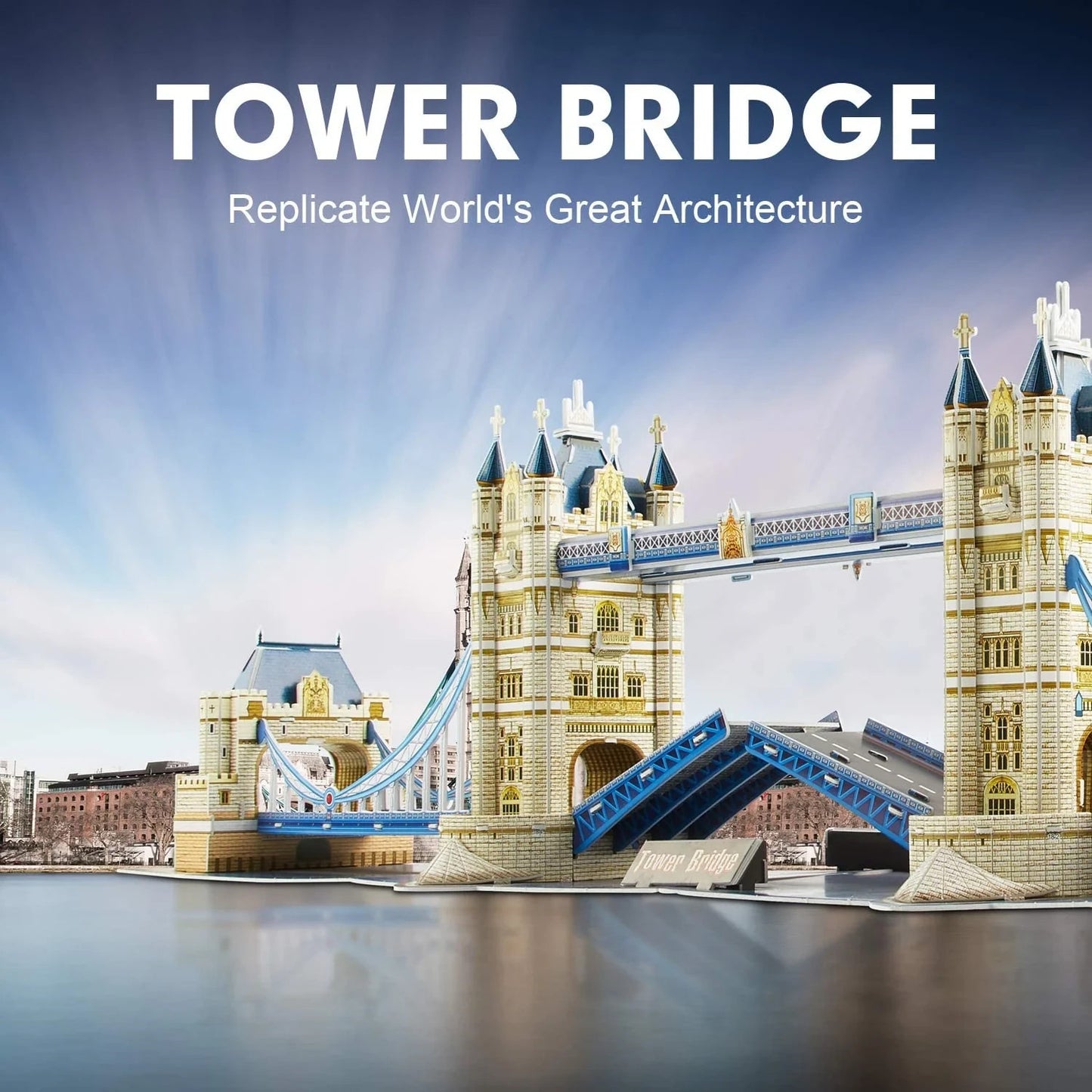 National Geographic London Tower Bridge 3D Puzzle Architectural Model With Book