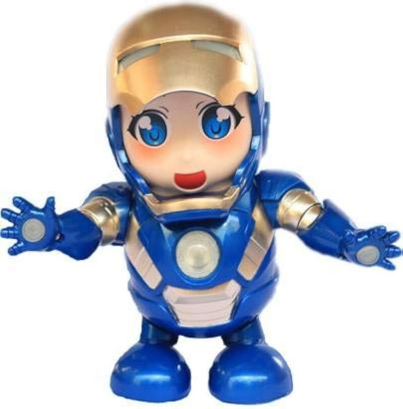 Iron Lady Pepper Potts Mini Dancing Robot Musical Superhero Lights & Music