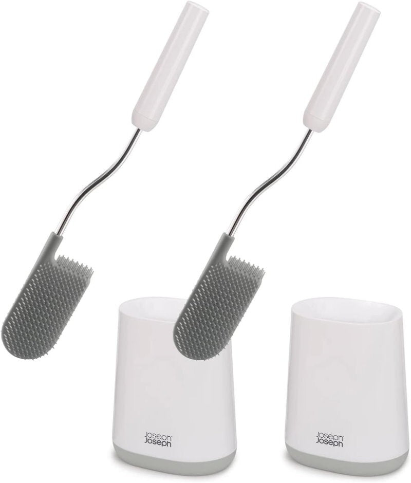 Joseph Joseph Flex Lite Toilet Brush Grey/White with Slimline Holder Set