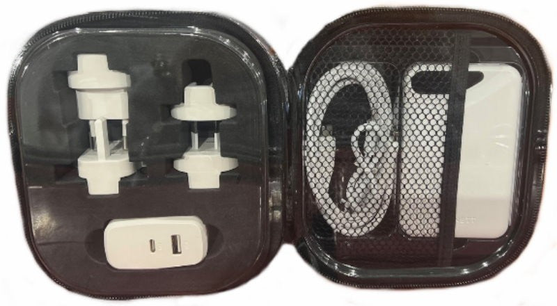 Cygnett PowerMaxx 33 Watt Travel Wall Charger Kit with 5000mAh Power Bank, Case
