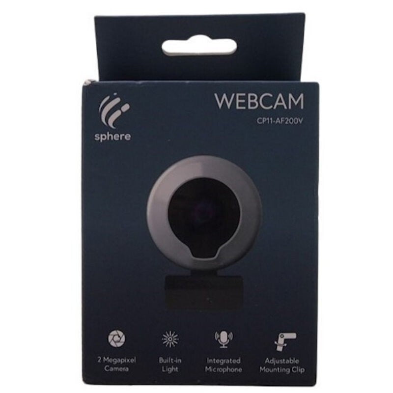 Sphere 2MP Full HD 1080P Streaming Webcam w/ Integrated Microphone, Ring Light