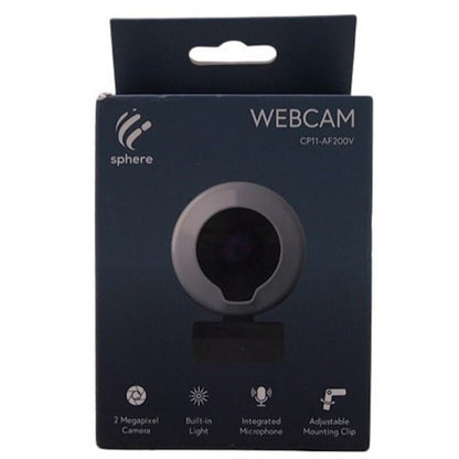 Sphere 2MP Full HD 1080P Streaming Webcam w/ Integrated Microphone, Ring Light