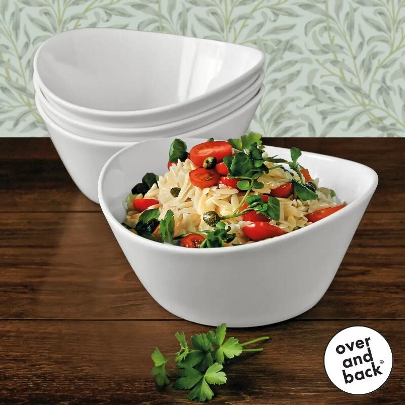 Over & Back 4 Piece Porcelain Serving Bowls Set 1.2L Oven & Dishwasher Safe