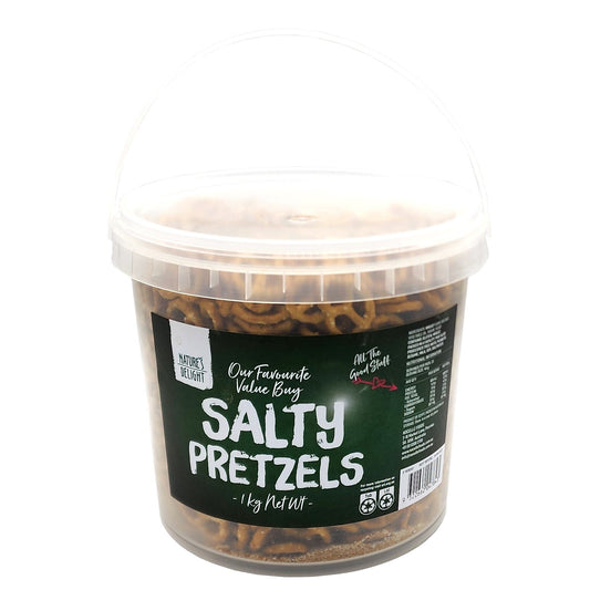 Nature's Delight Salty Pretzel Extra Crunchy 1kg Vegan Share Snack Packed in Aus