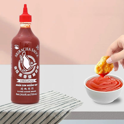 Flying Goose Sriracha Hot Chilli Sauce Authentic Spicy Condiment Vegan 730mL