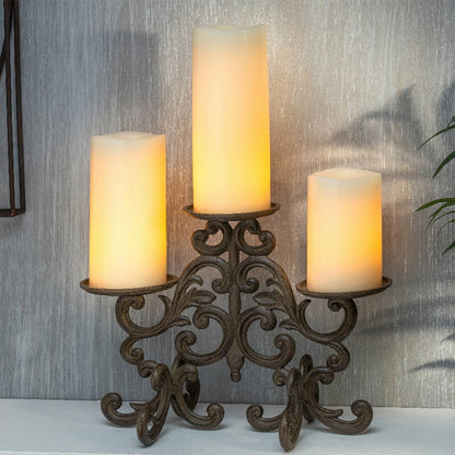 Gerson 6-Piece LED Flameless Candle Set with Remote Real Wax Glow Wick Unscented