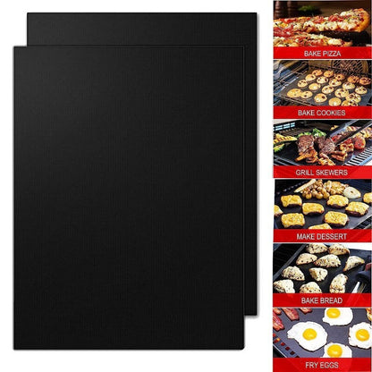 MIU 6-Pack PRO Non-Stick Reusable BBQ Grill Mats - Non-Toxic PFOA & BPA FRE
