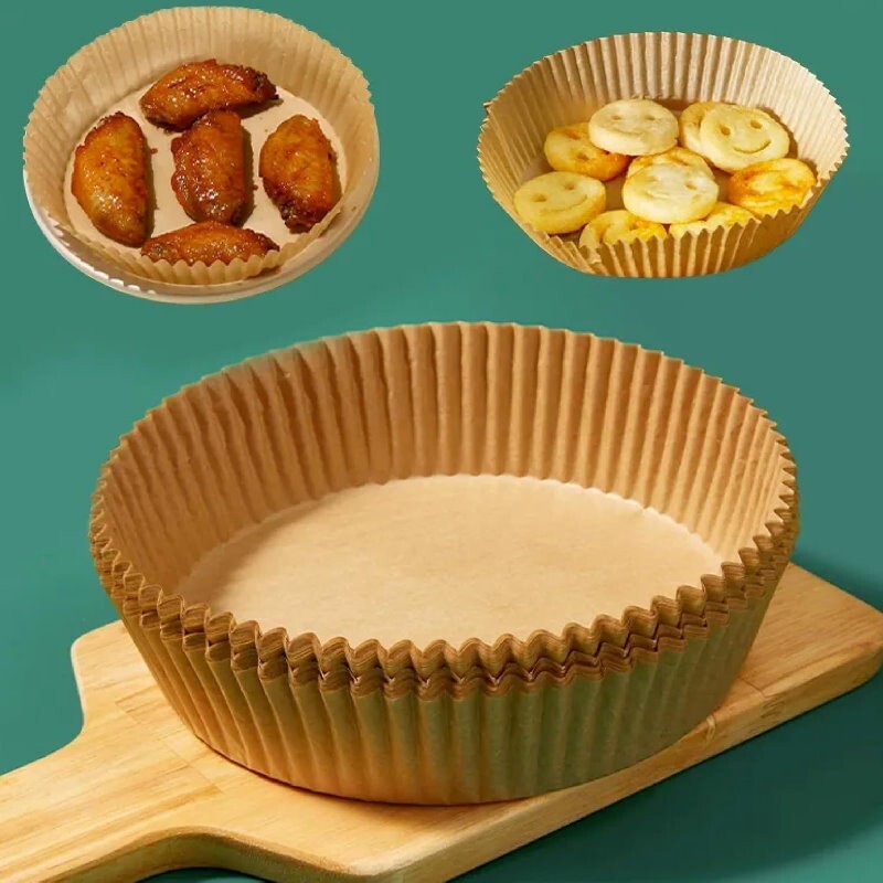 DATS Applaud Air Fryer Disposable Paper Liners Round, Oil & Water Proof, Baking