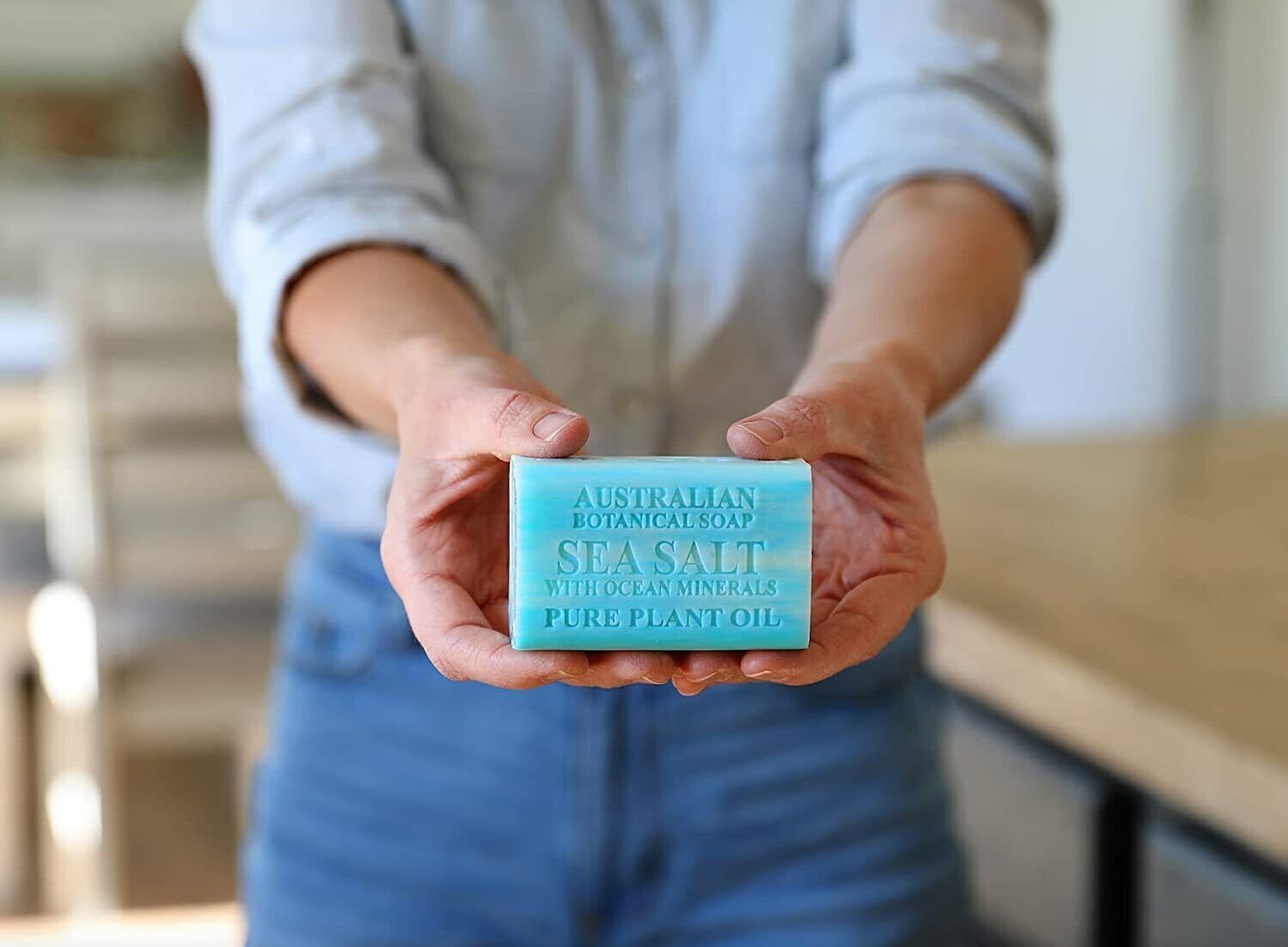 Australian Botanical Sea Salt Ocean Minerals Body Gentle Wash Bar Soap 8 x 200g