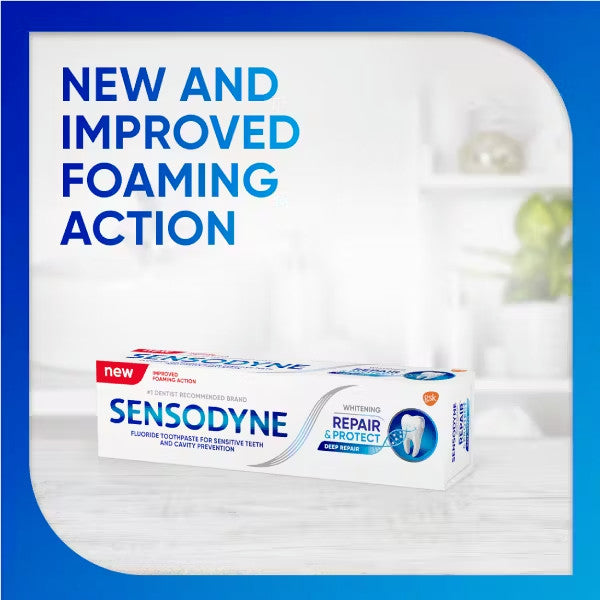100g Sensodyne Repair & Protect Whitening Toothpaste Oral Dental Health Care
