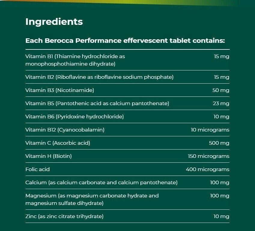 Berocca Energy Orange 12 Essential Minerals Vitamins 45 Effervescent Tablets