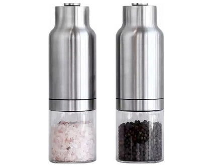 CARAHAN Salt / Pepper Gravity Activated Electric Grinder Set Adjustable & AUTO