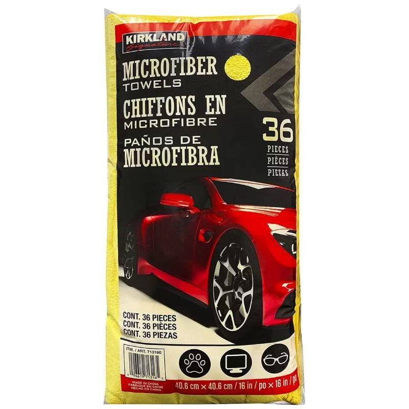 Kirkland Signature 36 Pieces 16" Ultra Plush Premium Microfibre Towels Cleaning