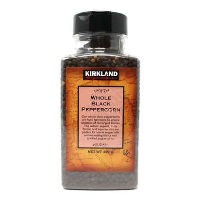 Kirkland Signature Whole Black Peppercorn Kosher Herbs Spices Seasoning 399g