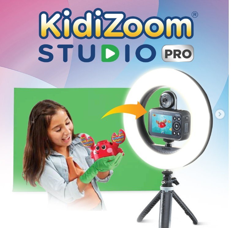 Vtech Kidizoom Video Studio PRO Kids HD Camera Deluxe Bundle with Green Screen
