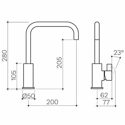 Clark Round Blade Sink Mixer - Chrome or Matte Black - Free Express Post