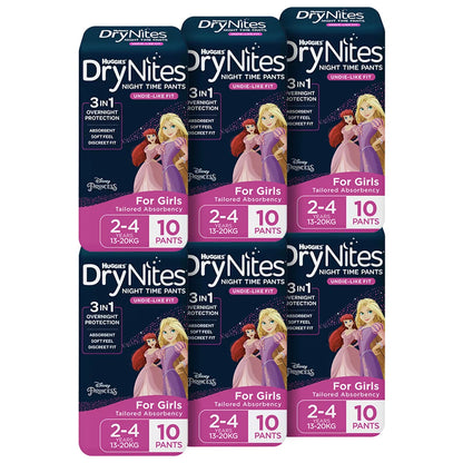 Huggies Drynites Night Time Pants for Girls Size 2-4 Years (13-20Kg)  60 Pants