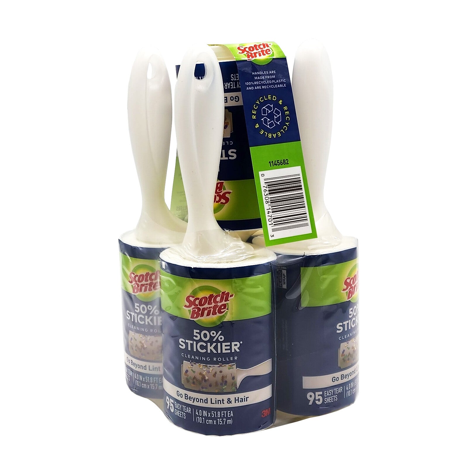 3M Scotch Brite Lint & Hair Fluff Dust Remover Cleaning Roller 95 Tear Sheet