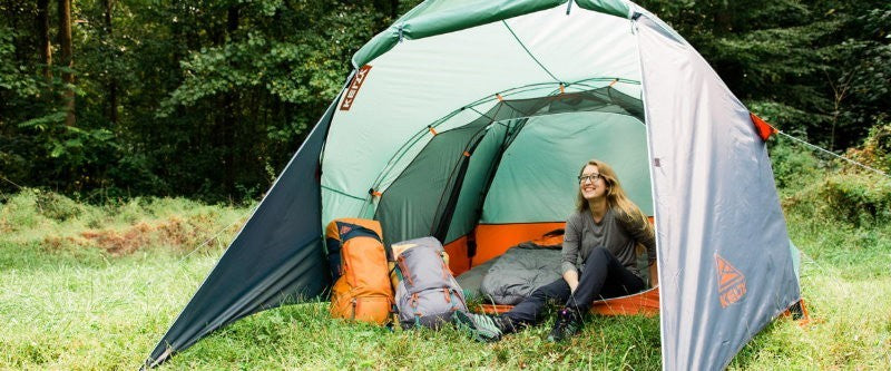 Kelty 4 Person Freestanding Rumpus Tent for Car Camping w/ Extra Large Vestibule