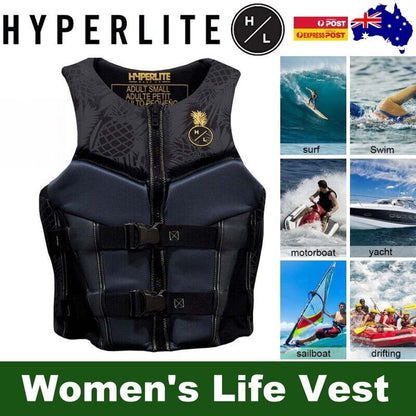 Hyperlite Segmented Front Entry Women's Life Jacket Vest Black/Pineapple