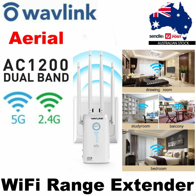 Wavlink Aerial AC1200 2.4+5Ghz Dual-Band WiFi Range Extender Booster WN579G3