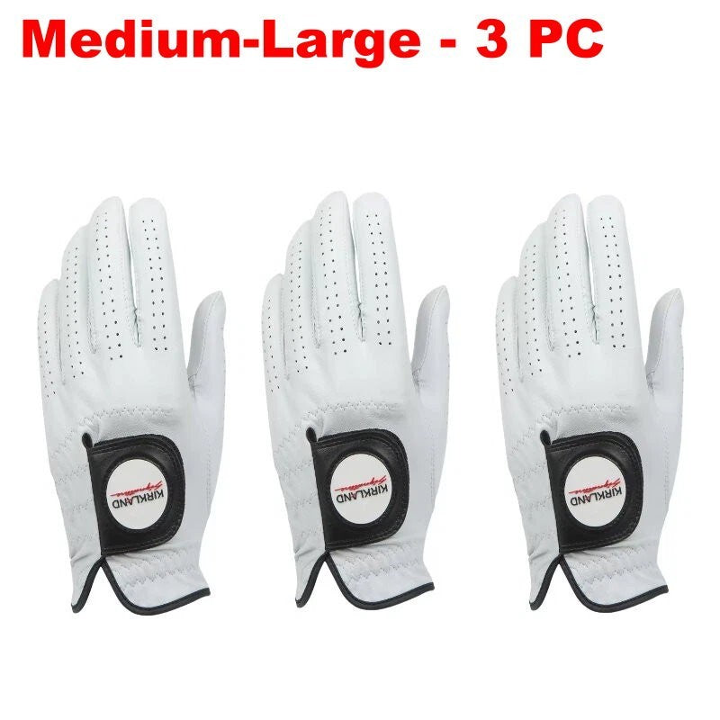 Kirkland Signature Cabretta Leather Golf Gloves Left Hand for Right Hand Golfer