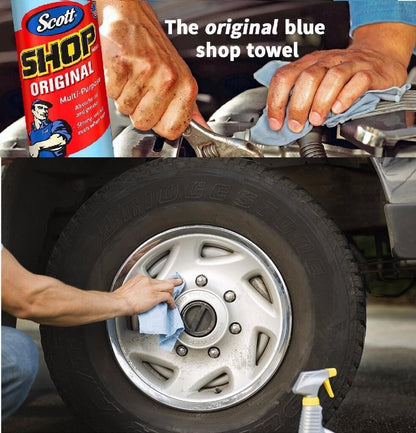 Blue Scott Shop Original 55 Towels Roll Multipurpose Car Oil Cleaning Cloth Wipe