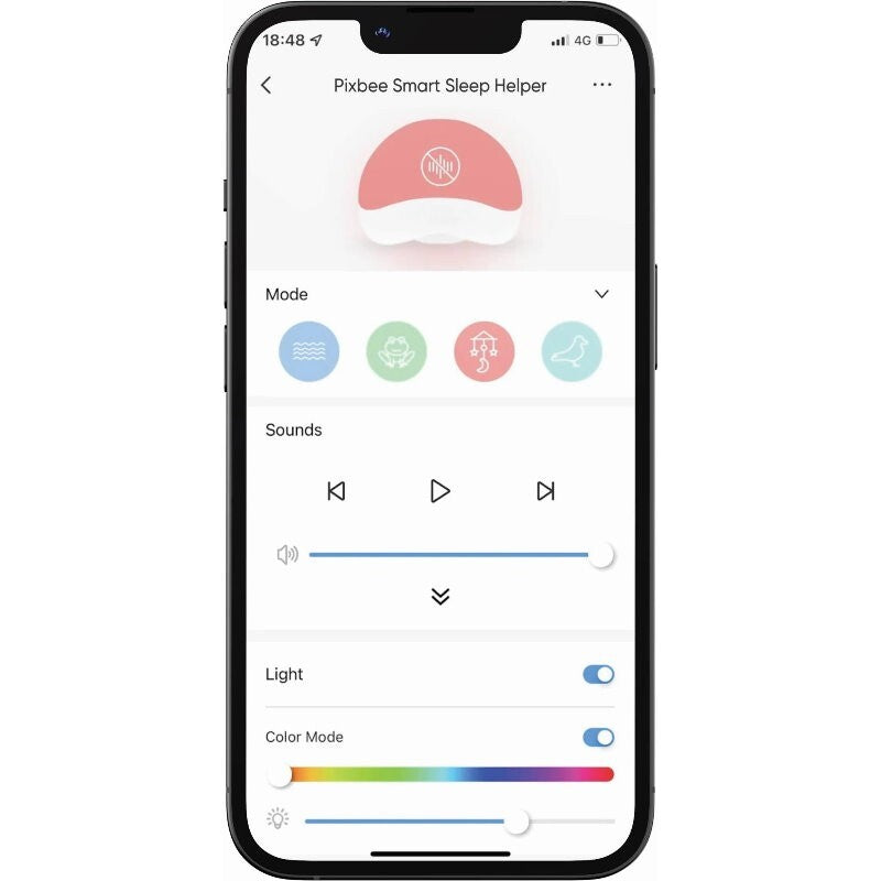 Pixbee Resti Smart Sleep Helper with Light & Sound - Sleep Smart Nursery Light