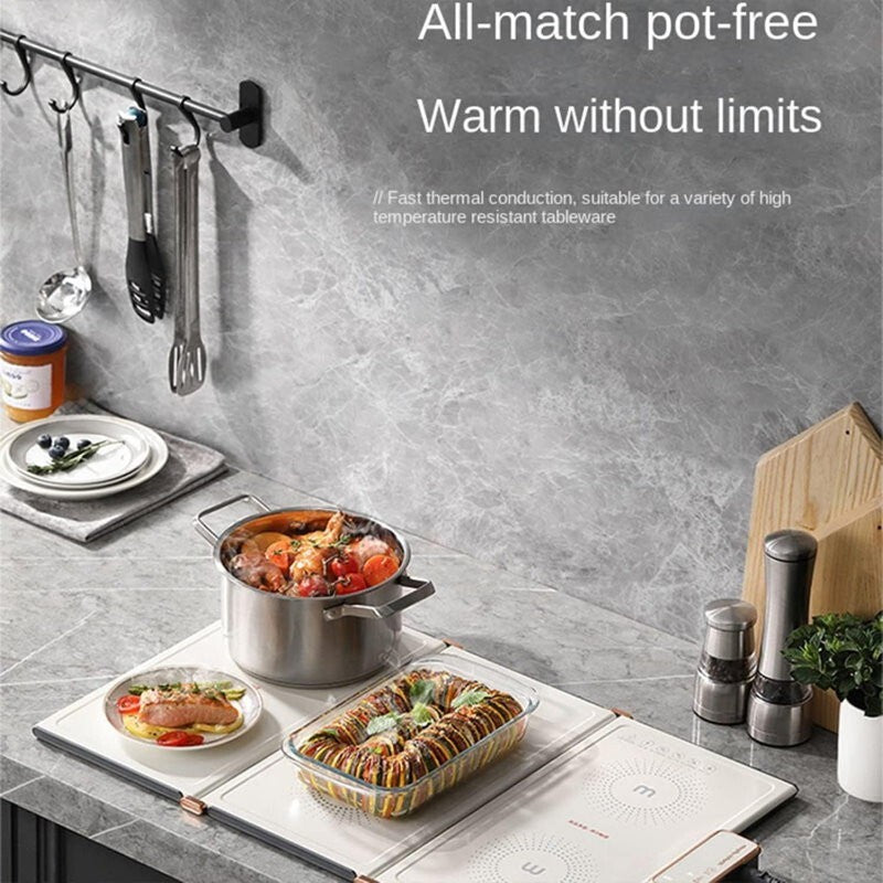 Morphy Richards 2-in-1 Electric Foldable Cooktop And Food Warmer with Hot Plate