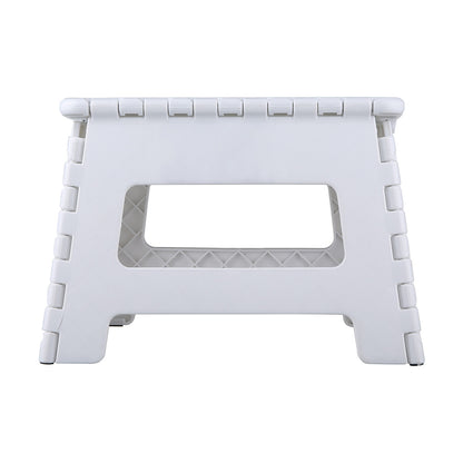 Folding Step Stool Portable Plastic Easy Foldable Chair Store Flat Outdoor White