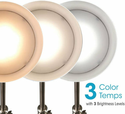 Ottlite Harmonize Metal LED Desk Lamp with USB charging reduces eyestrain by 51%