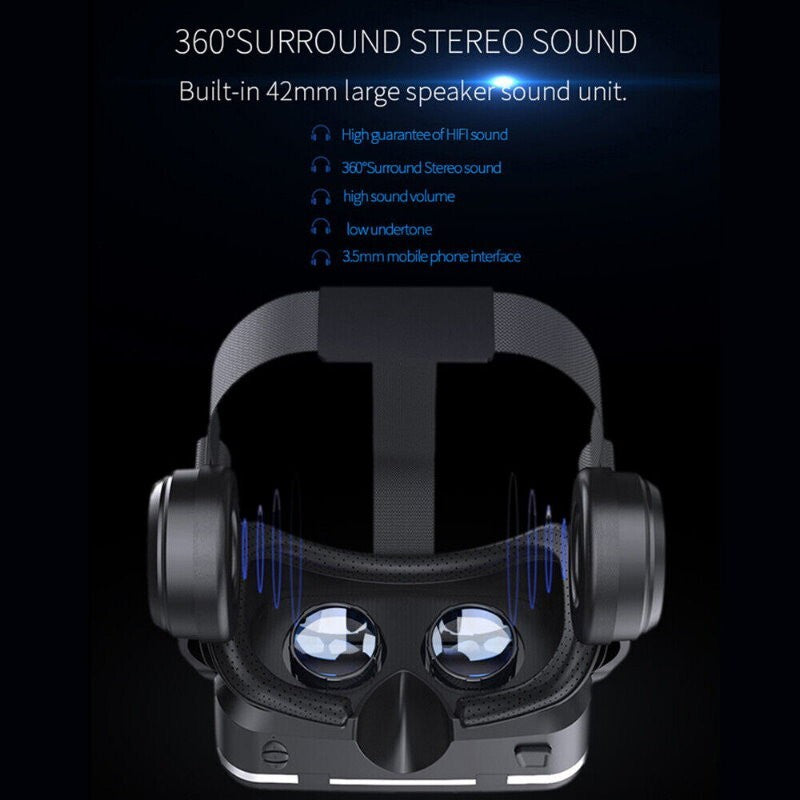 VR SHINCON 8.0 Bluetooth 3D VR Glasses Headsets w/ Controller - iOS & Android