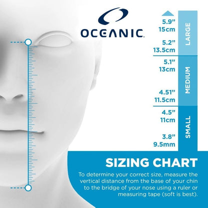 Oceanic Full Face Snorkel Mask Adult 180 Panoramic Viewing, Easier Breathing
