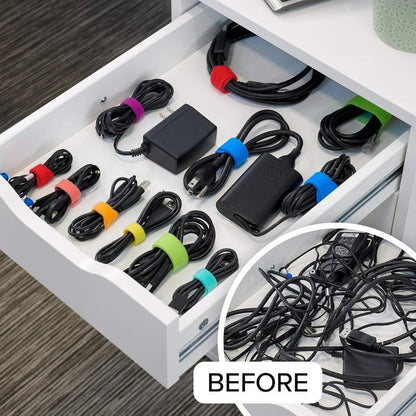 Wrap-It Storage 75 PCs Ultimate Cable Management Value Pack For Home, Office