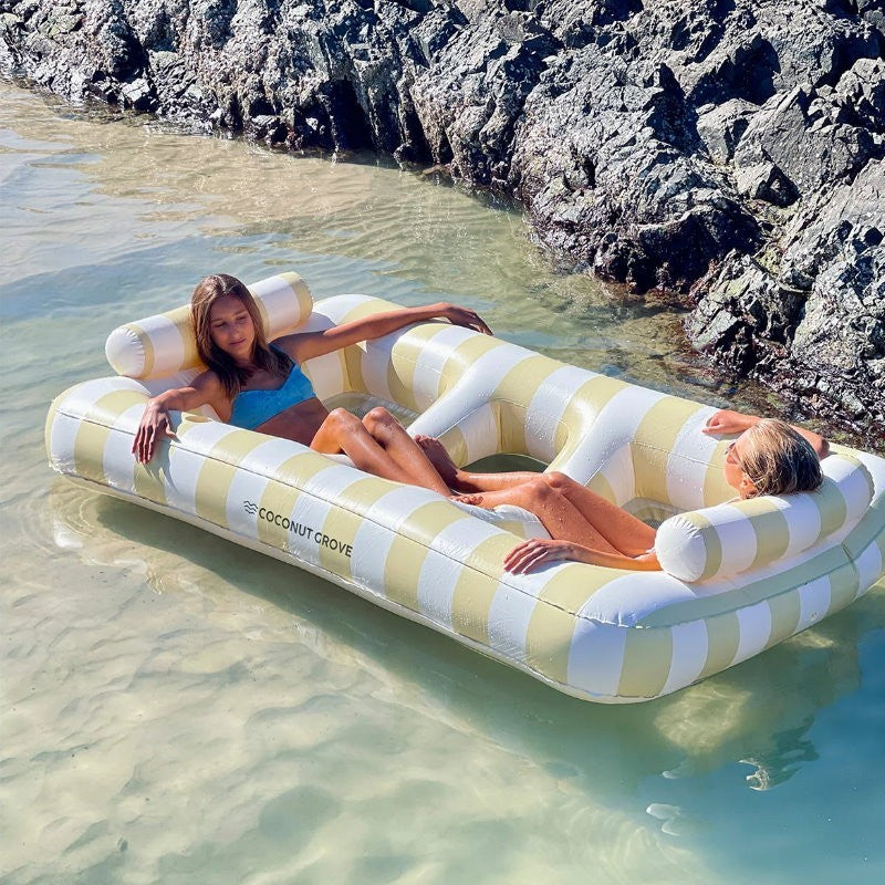 Coconut Grove Luxe Twin Hammock Float 2-Person Pool Float with Mesh Hammock