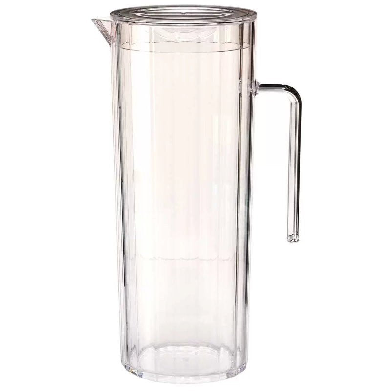 Acrylic Lagoon Pitcher with 4 Stackable Tumblers - Break-Resistant, Rainbow