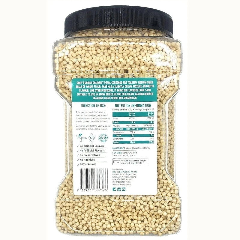 Chef's Choice 100% Natural Gourmet Pearl Couscous 1.7kg - Express Post