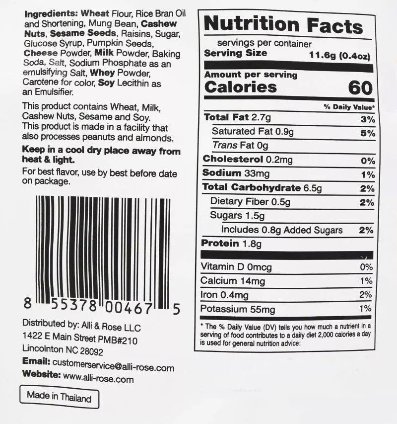 Tropical Fields 34-Pack Crispy Baked Trail Mix Crackers with Nuts and Seeds 394g